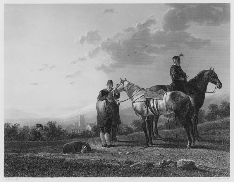 Os Tropeiros, da foto da Coleção Real (gravura) de Aelbert (after) Cuyp