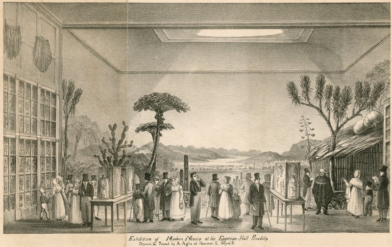 Exposição do México moderno no Egyptian Hall, Piccadilly, Londres de Agostino Aglio