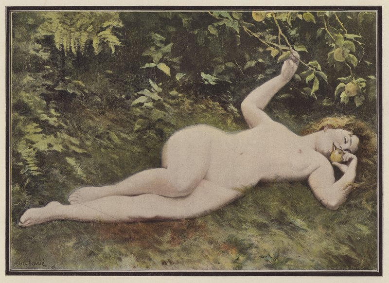 Uma filha de Eve (cor litho) de Albert Auguste Fourie