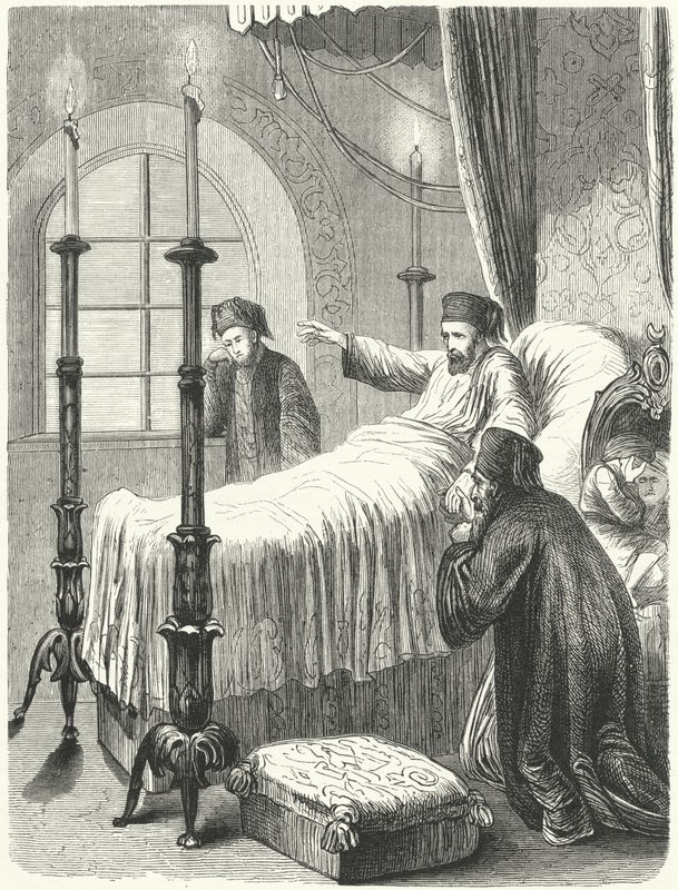 Morte do Sultão Otomano Mahmud II de Albert (after) Kretschmer