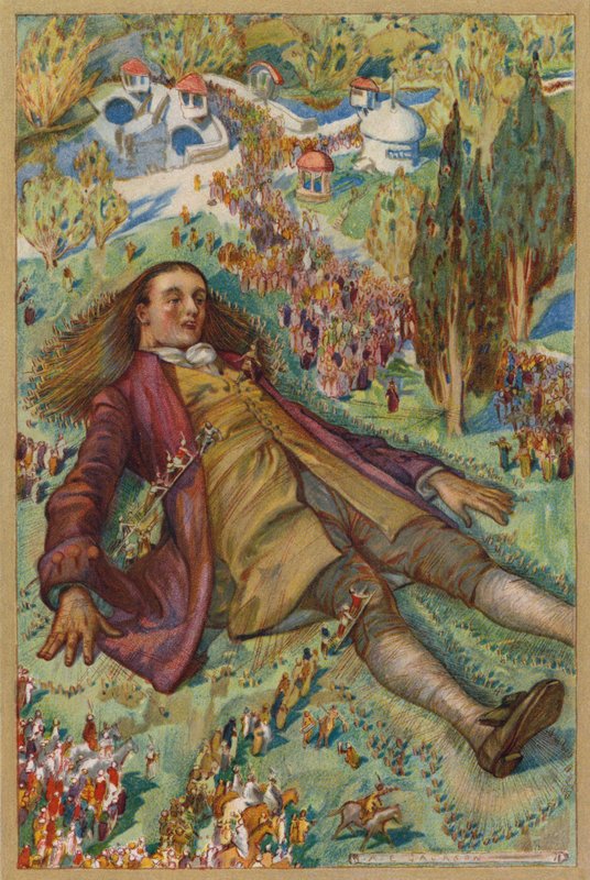 Tentei levantar-me, mas não fui capaz de mexer (cromolitho) de Albert Edward Jackson
