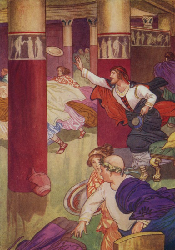 Shakespeare: Timão de Atenas (cor litho) de Albert Edward Jackson