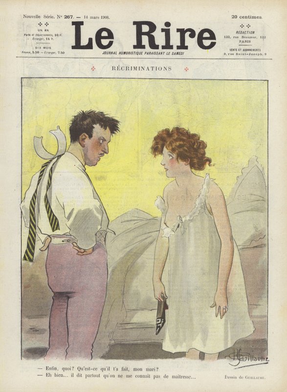 Recriminações. Ilustração para o riso de Albert Guillaume