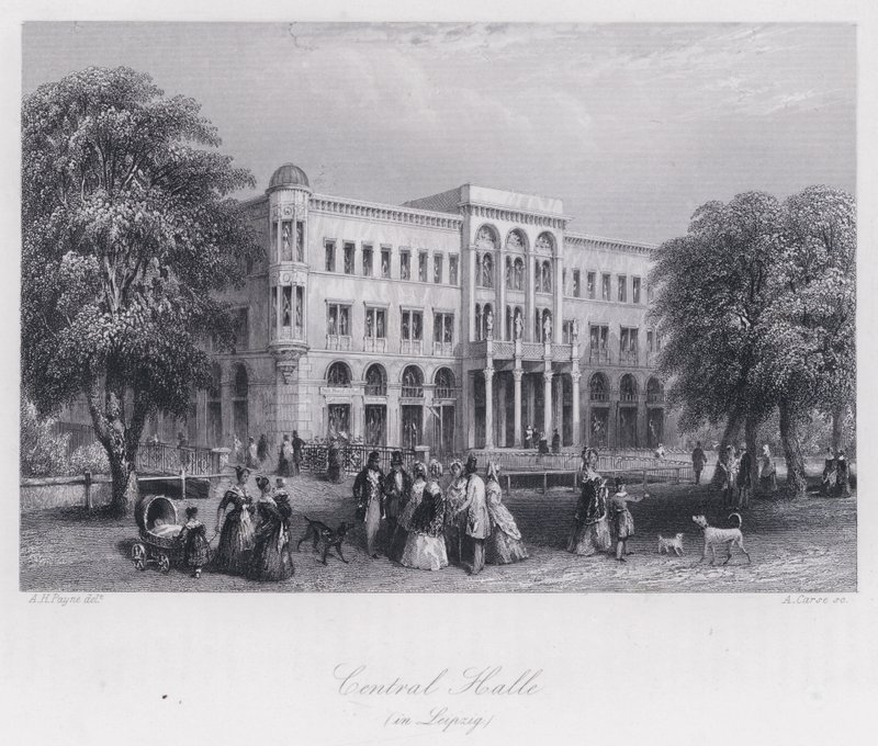 Hall Central, em Leipzig (gravura) de Albert Henry Payne