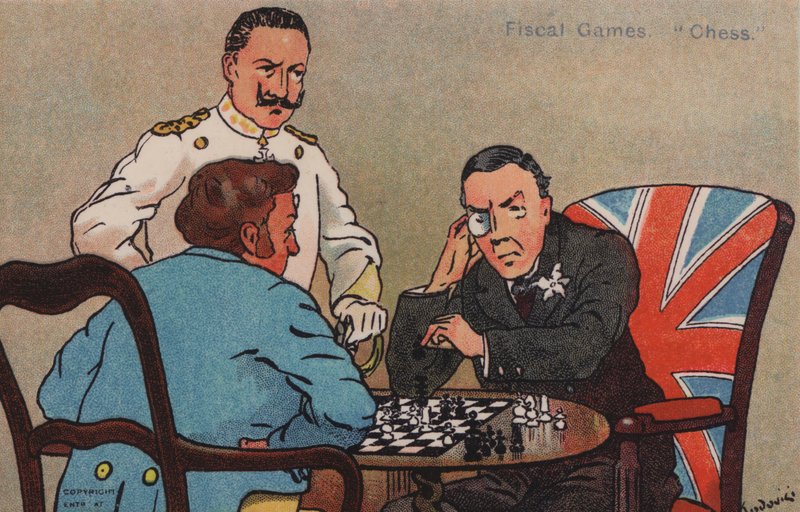 Jogos fiscais, Xadrez (cor litho) de Albert Jnr. Ludovici