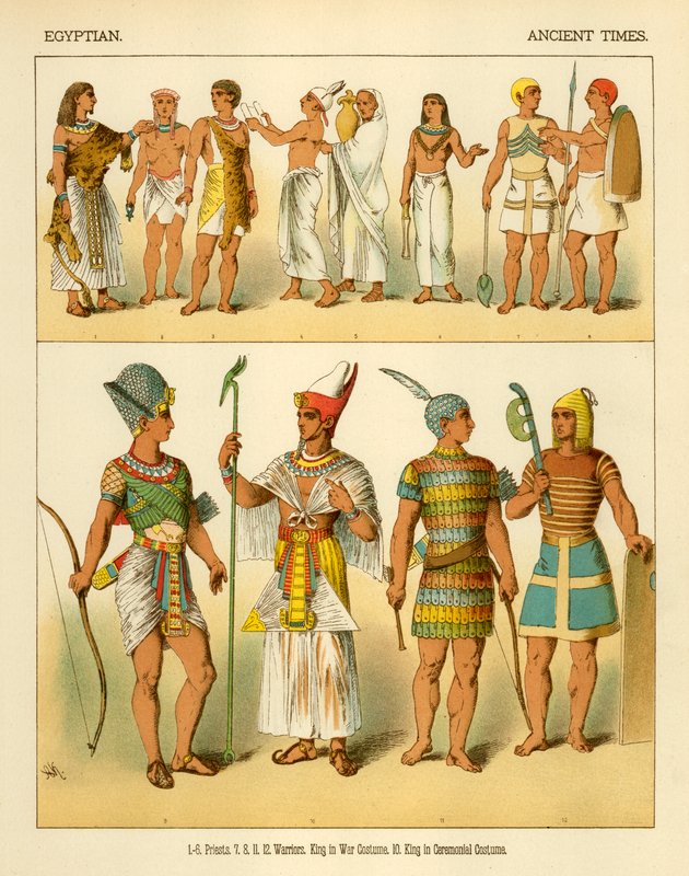 Trajes Egípcios de Albert Kretschmer