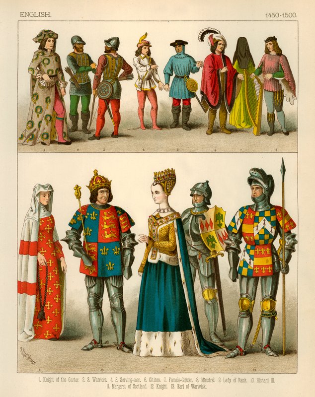 Traje Inglês 1450-1500 de Albert Kretschmer
