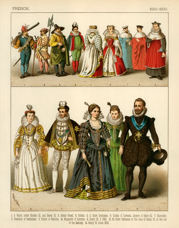 Traje Francês 1550-1600 de Albert Kretschmer