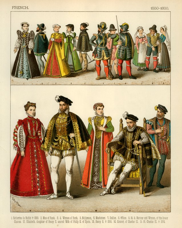 Traje Francês 1550-1600 de Albert Kretschmer