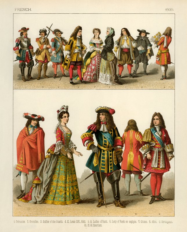 Trajes Franceses 1600 de Albert Kretschmer