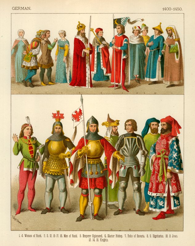 Traje Alemão 1400-1450 de Albert Kretschmer