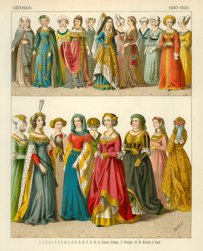 Traje Alemão 1450-1500 de Albert Kretschmer