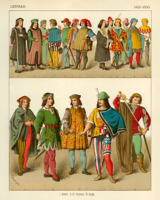 Traje Alemão 1450-1500 de Albert Kretschmer