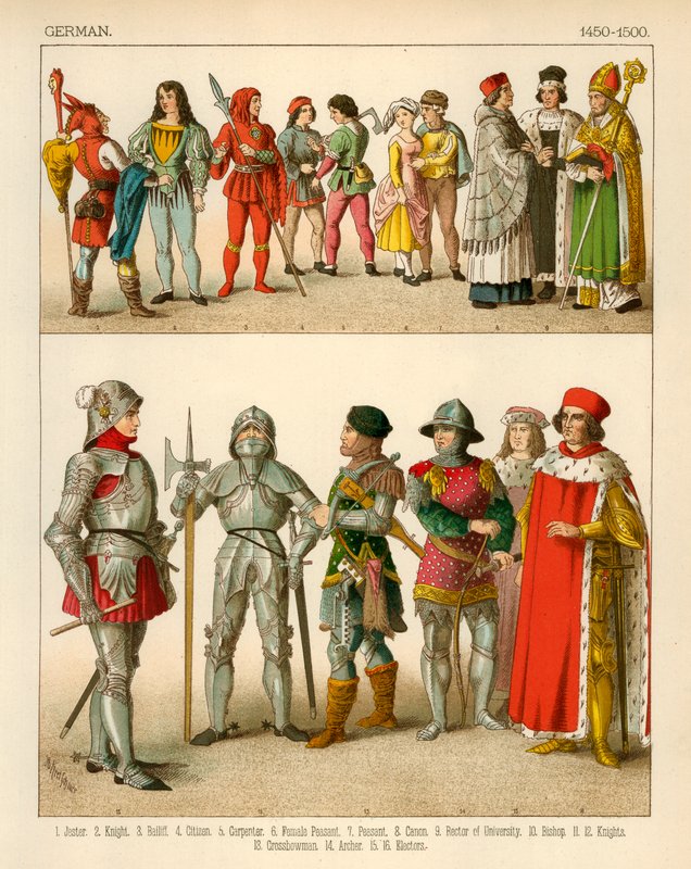 Traje Alemão 1450-1500 de Albert Kretschmer