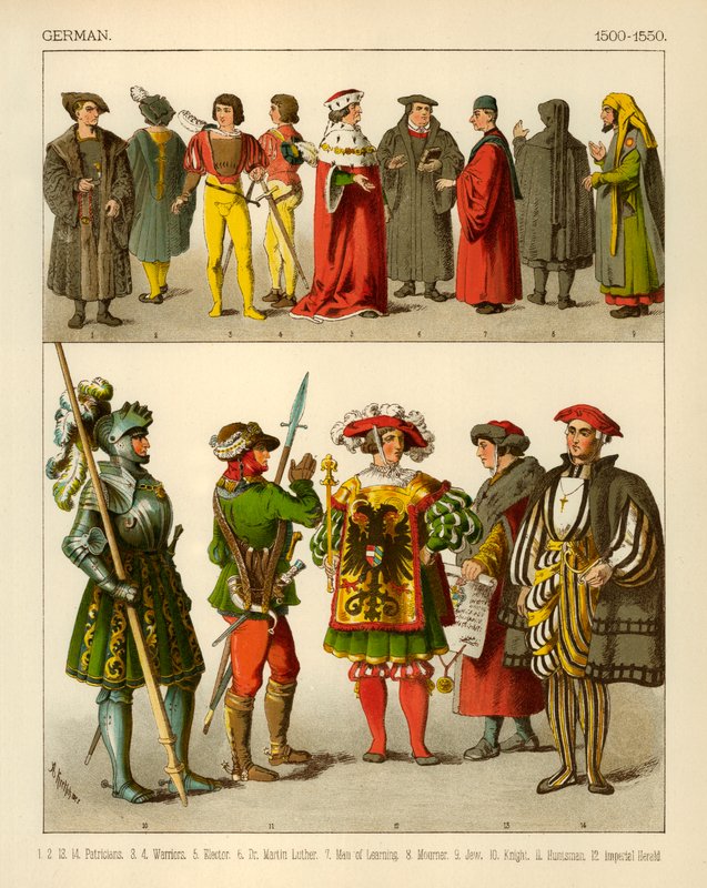 Traje Alemão 1500-1550 de Albert Kretschmer