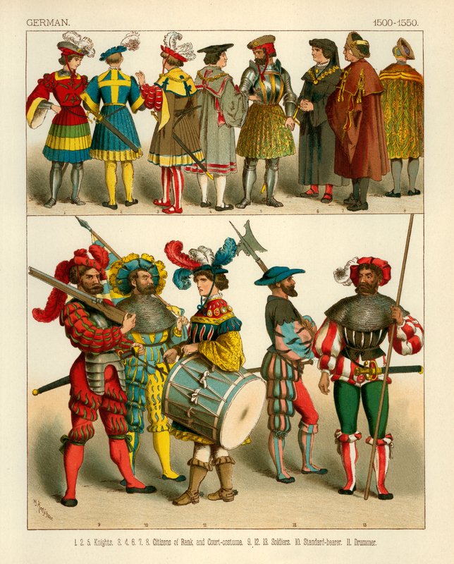 Traje Alemão 1500-1550 de Albert Kretschmer