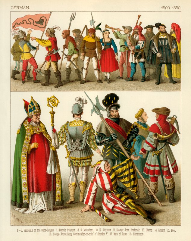 Traje Alemão 1550-1600 de Albert Kretschmer