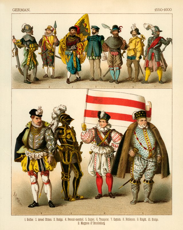 Traje Alemão 1550-1600 de Albert Kretschmer