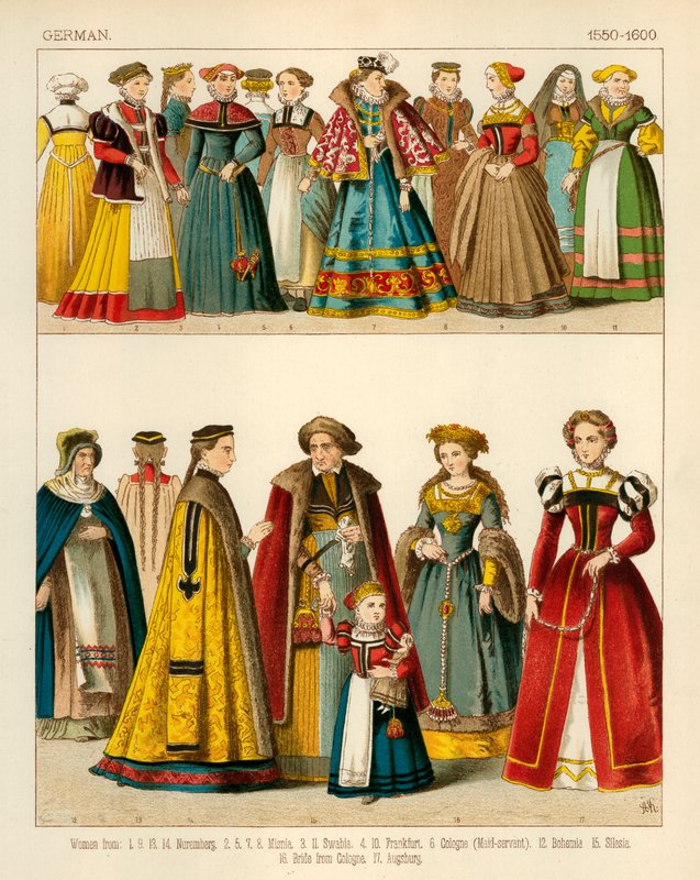 Traje Alemão 1550-1600 de Albert Kretschmer