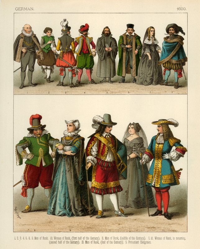 Traje Alemão 1600 de Albert Kretschmer