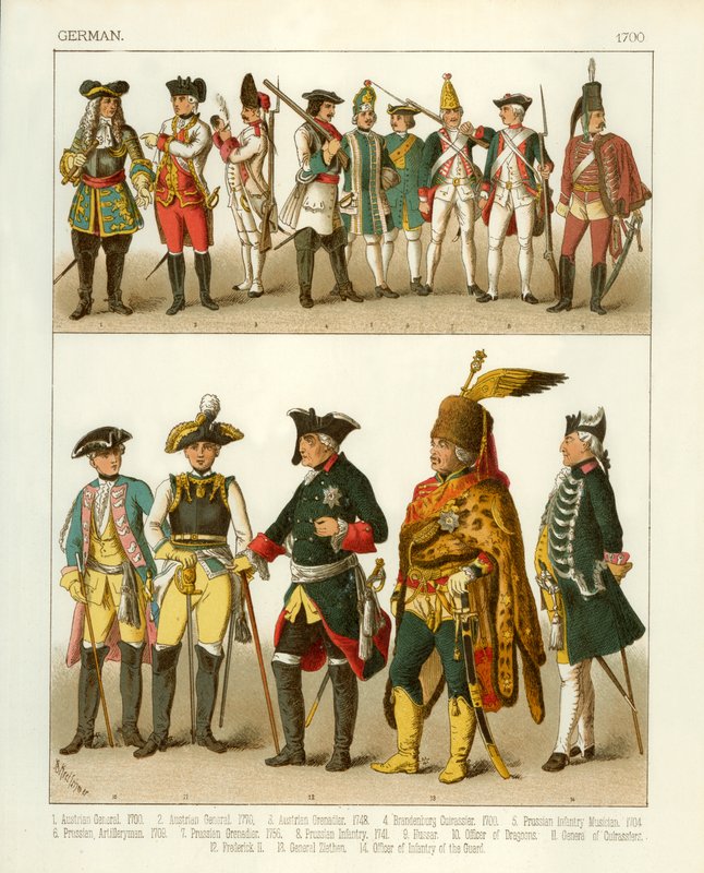 Trajes Alemães 1700 de Albert Kretschmer