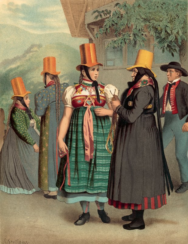 Traje alemão, Baden Prechthhal de Albert Kretschmer