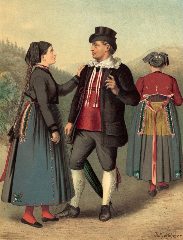 Traje alemão, Baden Rickesbach de Albert Kretschmer