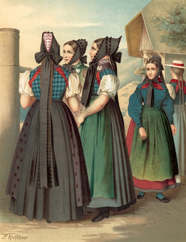 Traje alemão, Baden, Simonswald-Waldkirch-Donaueschingen de Albert Kretschmer