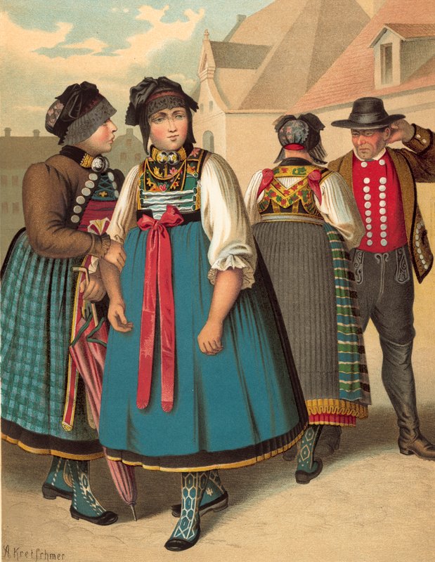 Traje alemão, Baviera, Dachau de Albert Kretschmer