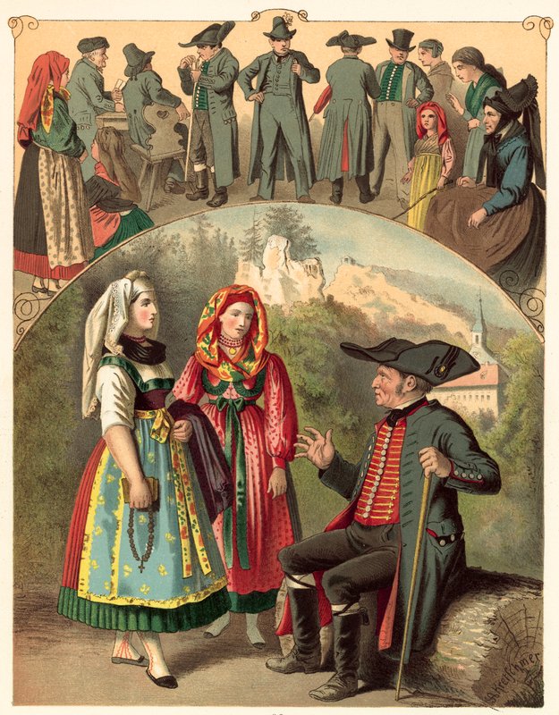 Traje alemão, Baviera Frankish Switzerland de Albert Kretschmer