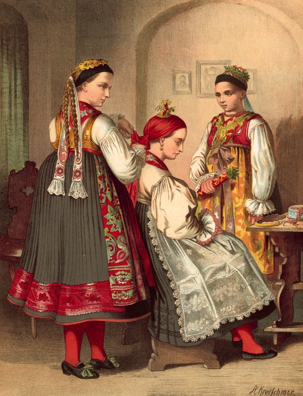 Traje alemão, Bohmen círculo Pilsen de Albert Kretschmer