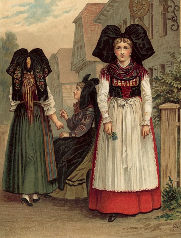 Traje alemão, Elsass Geispolsheim de Albert Kretschmer