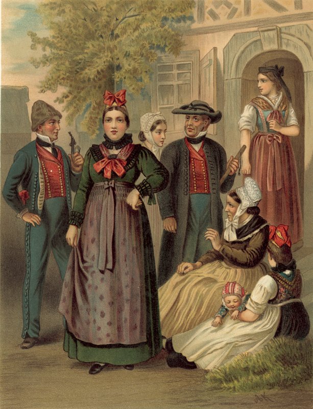 Traje alemão, Elsass Um Weissenburg de Albert Kretschmer