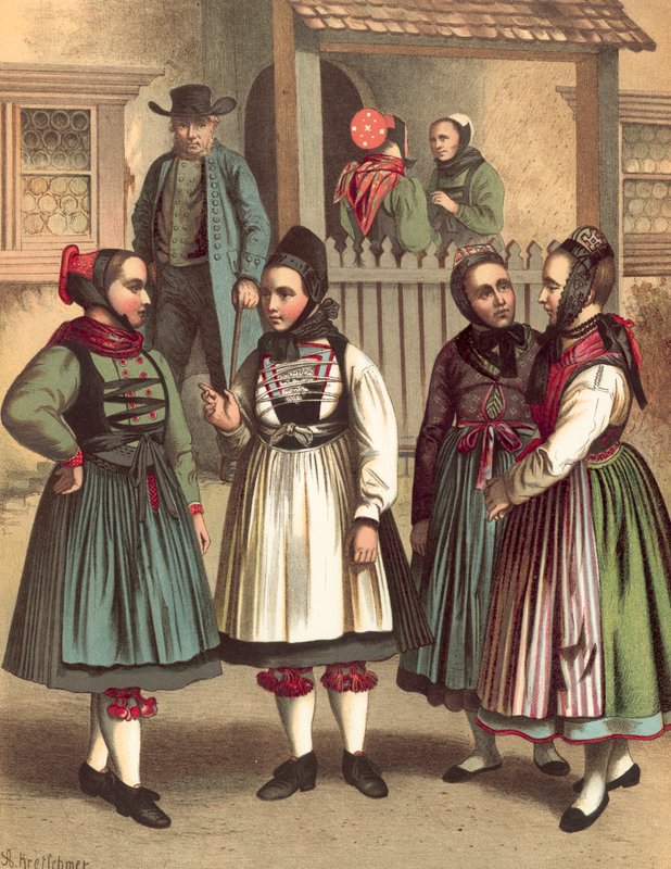 Traje Alemão, Grão-Ducado de Hesse, Amt Biedenkopf de Albert Kretschmer