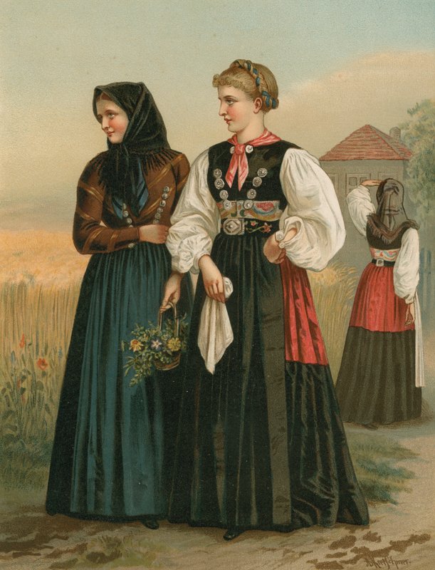 Traje alemão, Holstein, Probstei de Albert Kretschmer