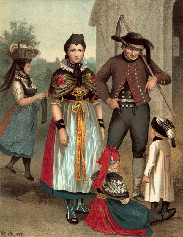Traje alemão, Nieder-Churhessen, Nenndorf de Albert Kretschmer
