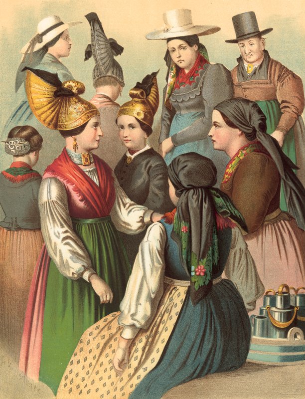 Traje Alemão, Áustria, Alta Áustria de Albert Kretschmer