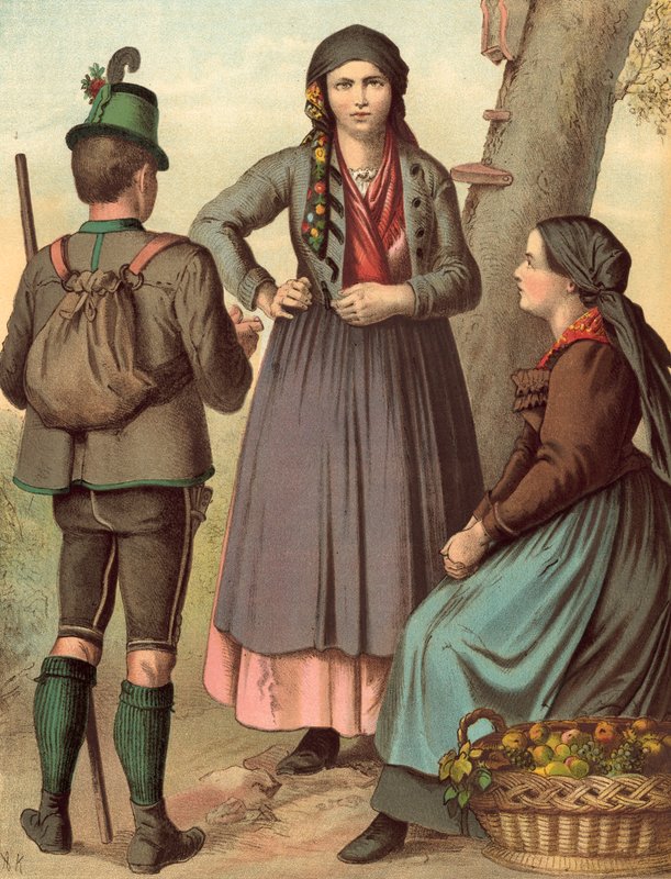 Traje alemão, áustria, Styria de Albert Kretschmer