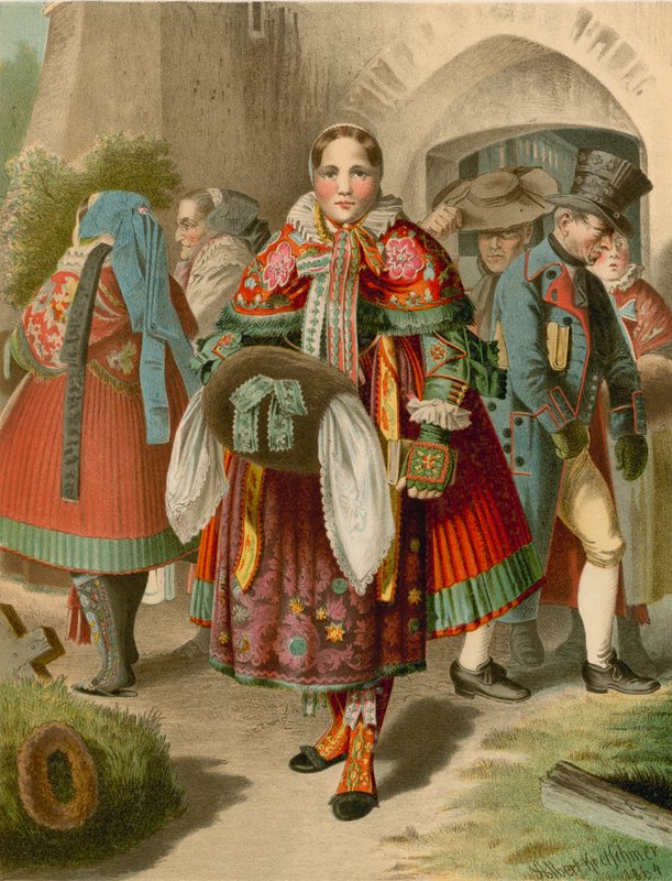 Traje alemão, Pommern, Weitzacker de Albert Kretschmer
