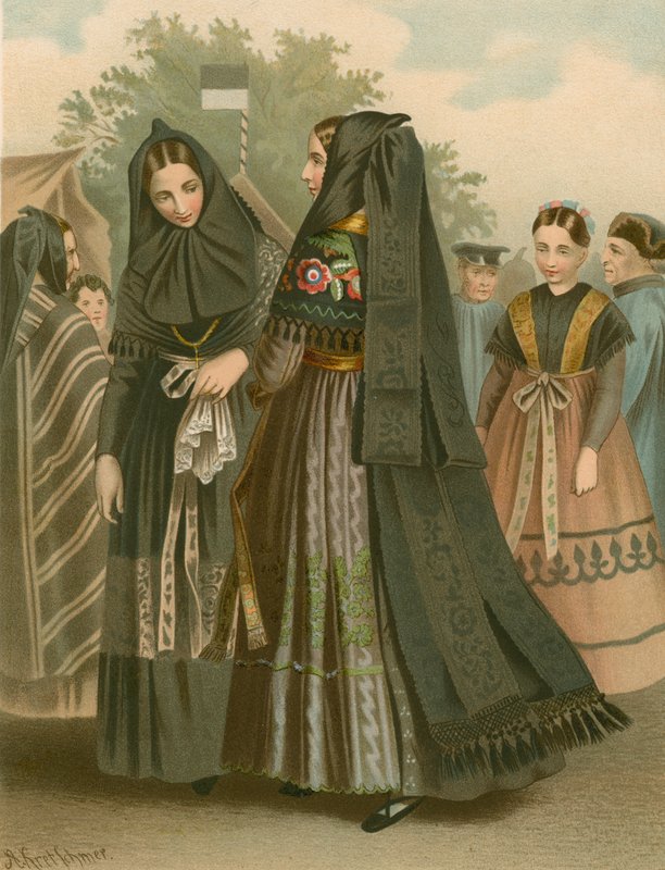 Traje alemão, província da Saxônia, Dannstedt de Albert Kretschmer