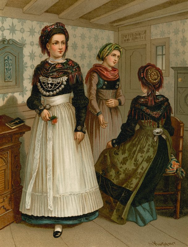 Traje alemão, Schleswig, Fohr de Albert Kretschmer