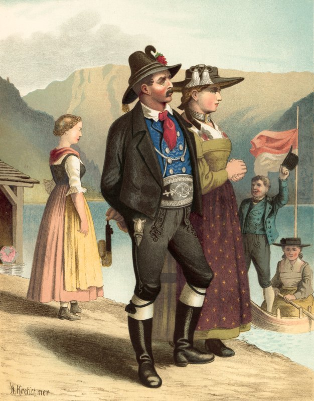 Traje alemão, Tirol, Achenkirch de Albert Kretschmer