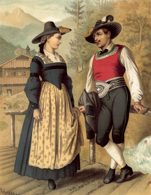 Traje alemão, Tirol Billerthal de Albert Kretschmer