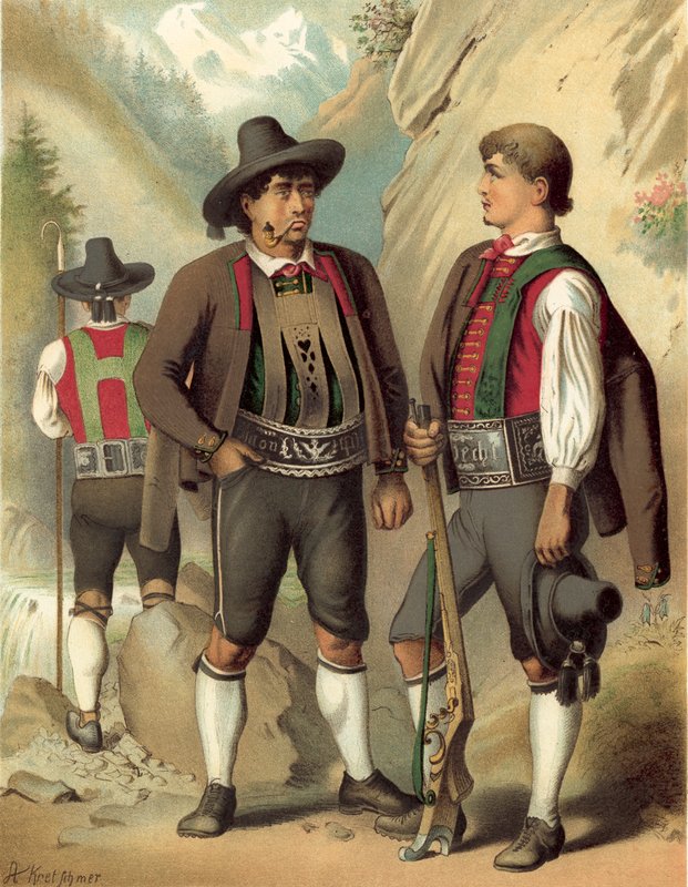 Traje alemão, Tirol, Passeyer de Albert Kretschmer