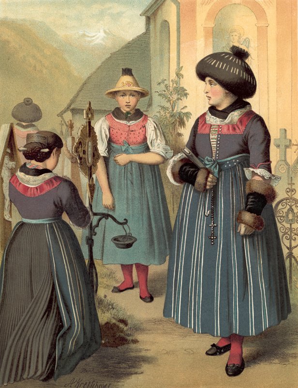 Traje alemão, Tirol, Passeyer de Albert Kretschmer