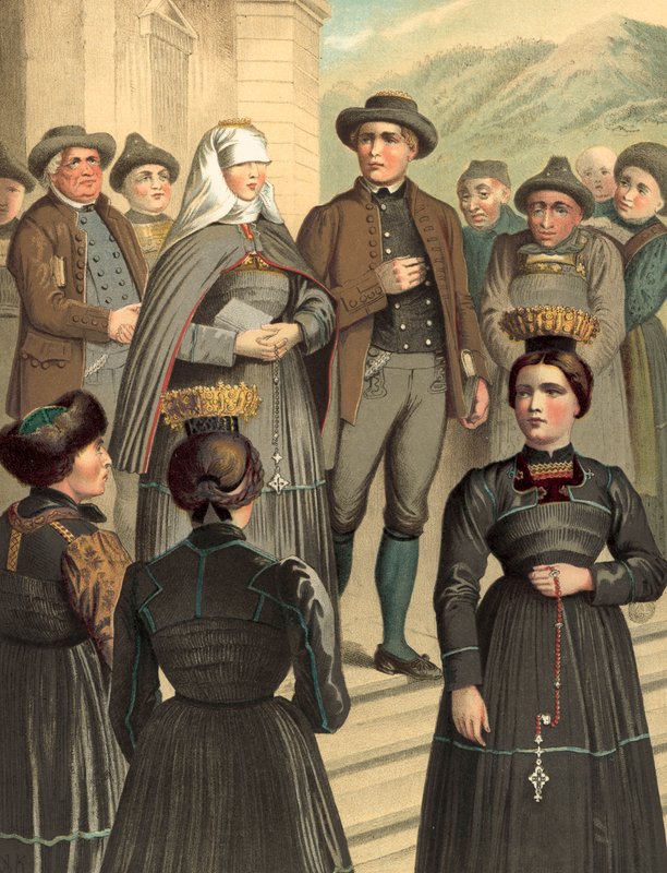 Traje alemão, Vorarlberg, Bregenzerwald de Albert Kretschmer