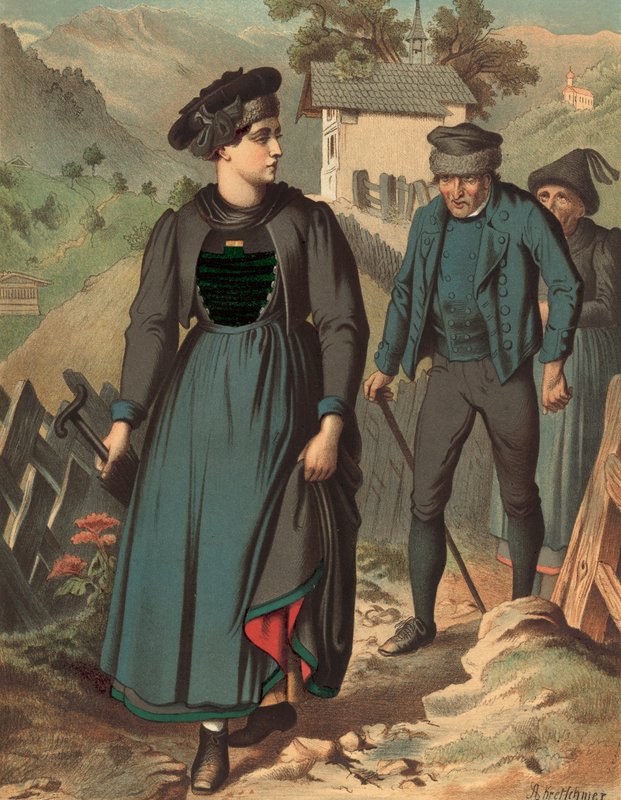 Traje alemão, Vorarlberg, Klosterthal de Albert Kretschmer