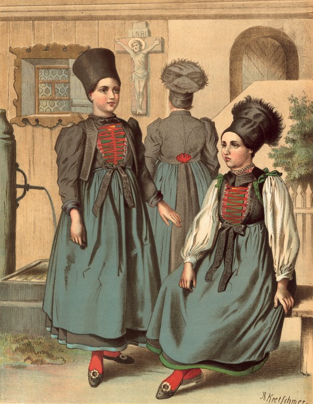 Traje alemão, Vorarlberg, Montafonthal de Albert Kretschmer