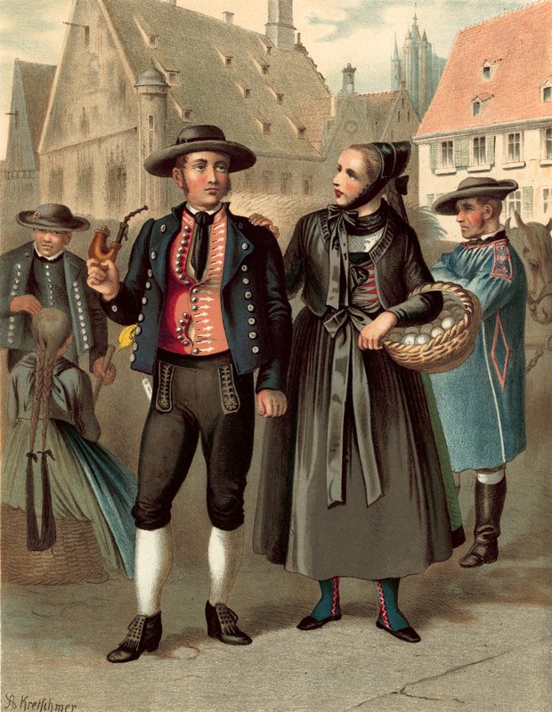 Traje alemão, Wurtemberg Ulm de Albert Kretschmer
