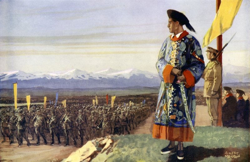 Um menino britânico revê seu exército chinês de Albert Morrow